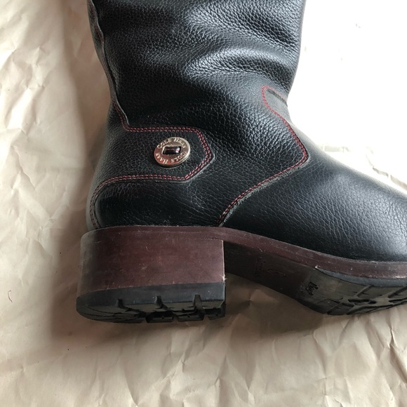 Like new Cole Haan leather lug sole riding boots size 7 - Picture 2 of 10